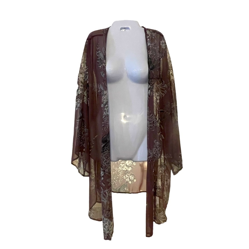 Emerald Floral Kimono 3X